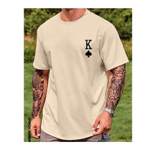 Men Playing Card Print T-Shirt