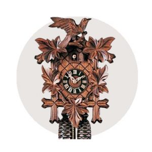 Cuckoo Clock Five Leaves with Bird