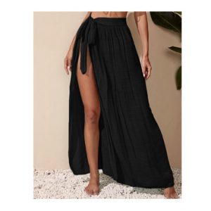 Swim Basics Knot Waist Cover Up Skirt