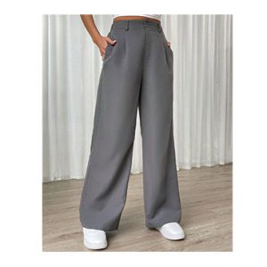 Solid Wide Leg Pants